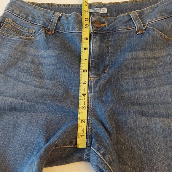 Lee Perfect Fit Just Below Waist Dark Wash High Rise Straight Leg Jeans Size 16 - Picture 11 of 14